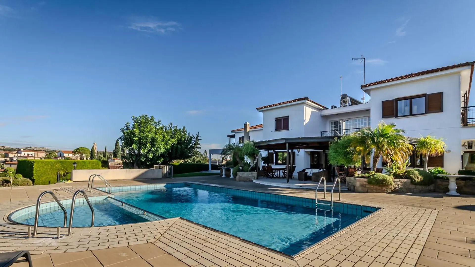 فيلا Mountain View 6 Bed Mansion With Private Padel Court, Pool & Gym لارنكا 0*,